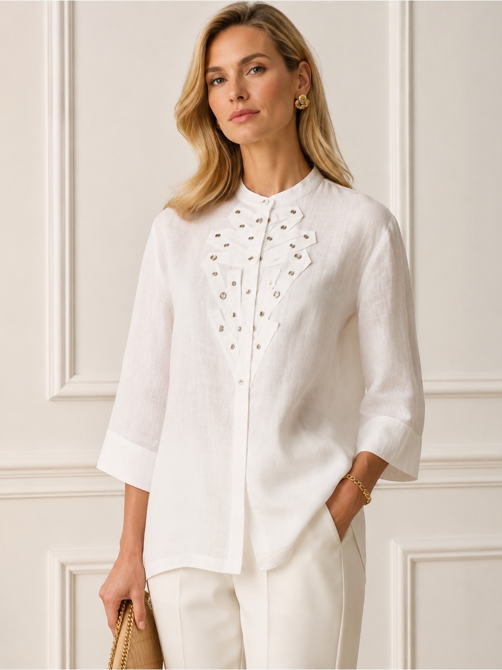 ESCADA Linen Shirt in White